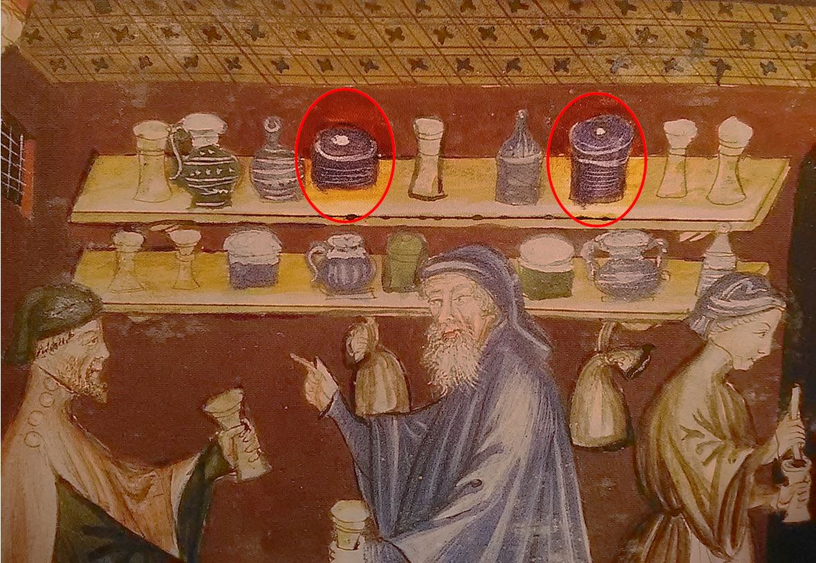 Silènes d’apothicairerie médiévale du tacuinum sanitatis
