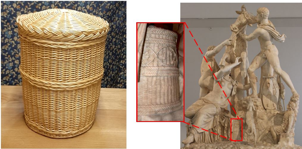 Ciste romaine d'après le taureau de Farnese des thermes de Caracalla