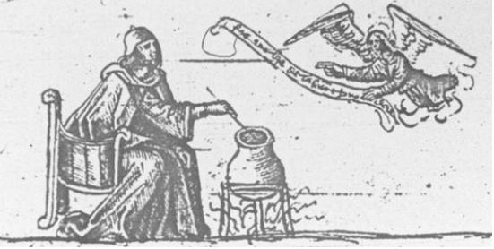 L'ange porteur de savoir du Rosarium perarnaldi 