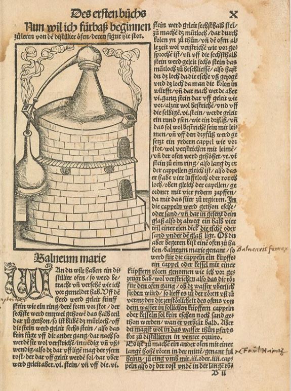 Appareil de distillation du livre de distillation de Brunschwig 